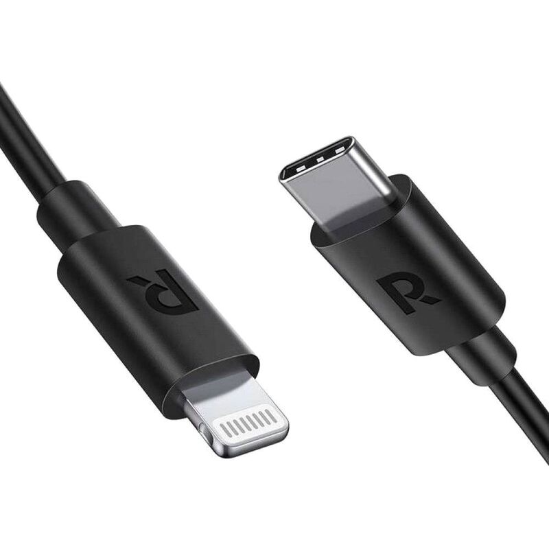 Ravpower RP-CB1016 1m TPE Type-C To Lightning Cable - Black