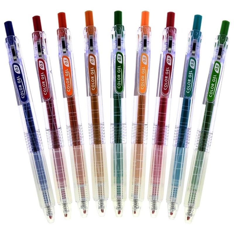 Languo Morandi Color Creative Press Gel Pen (Set of 9)