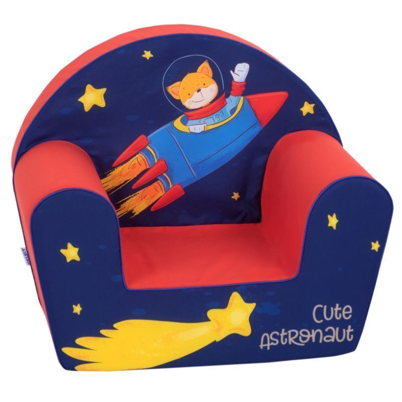 Delsit Armchair - Cute Astronaut - Red