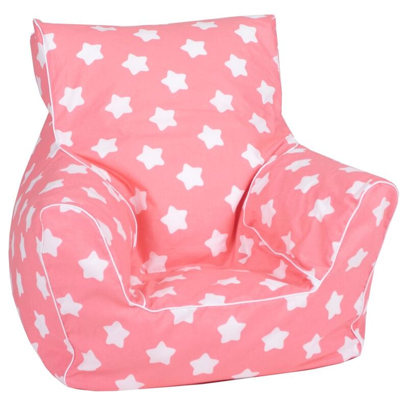 Delsit Bean Chair - Unicorns - Pink with Stars