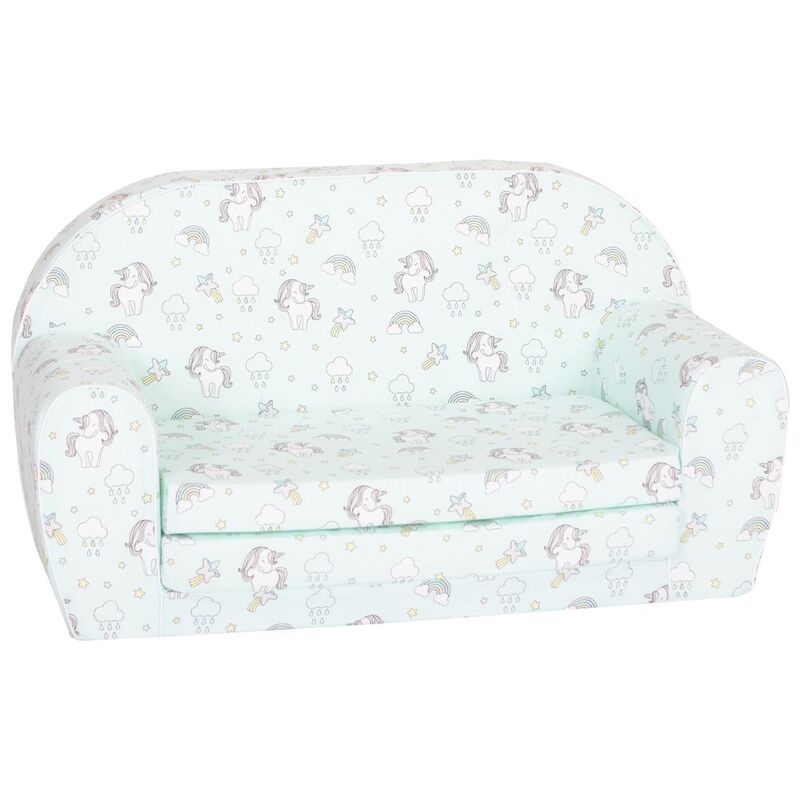 Delsit Sofa Bed - Unicorns - Mint (80cm) Delsit Sofa Bed - Unicorns - Mint (80cm)