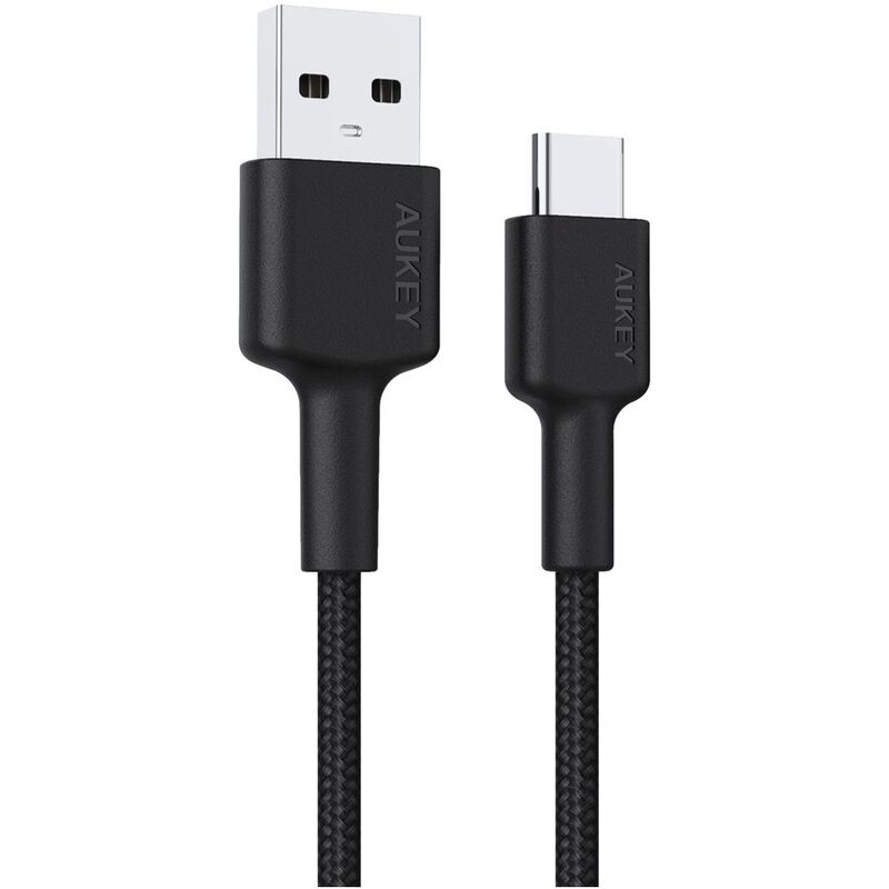 Aukey CB-CD30 USB A-C Nylon Braided Cable USB 2.0 0.9m - Black