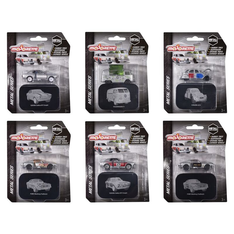 Majorette Vintage Deluxe Metal Series 1/64 Diecast Cars (Assorted - Includes 1) Majorette Vintage Deluxe Metal Series 1/64 Diecast Cars (Assorted - Includes 1)