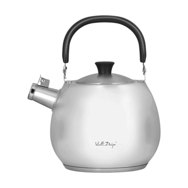 Vialli Design Kettle With A Whistle Matt Steel Bolla 2.5L 2.5 L