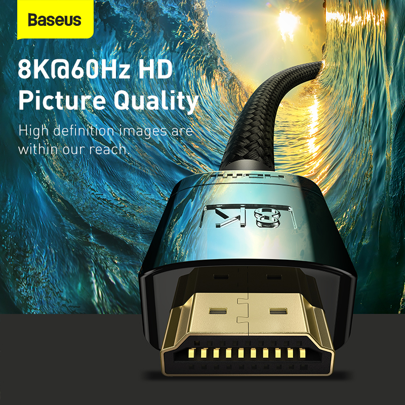 Baseus High Definition Series HDMI 8K to HDMI 8K Adapter Cable 1m - Black