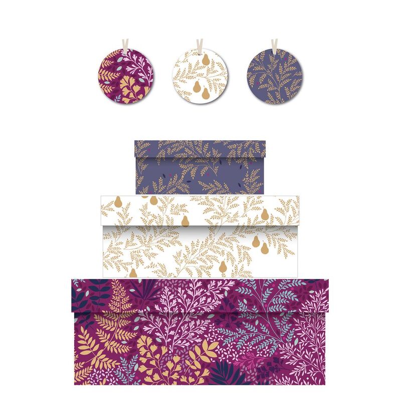 Sara Miller Golden Winter Mix Large Box (32.5 x 32.5 x 12cm)