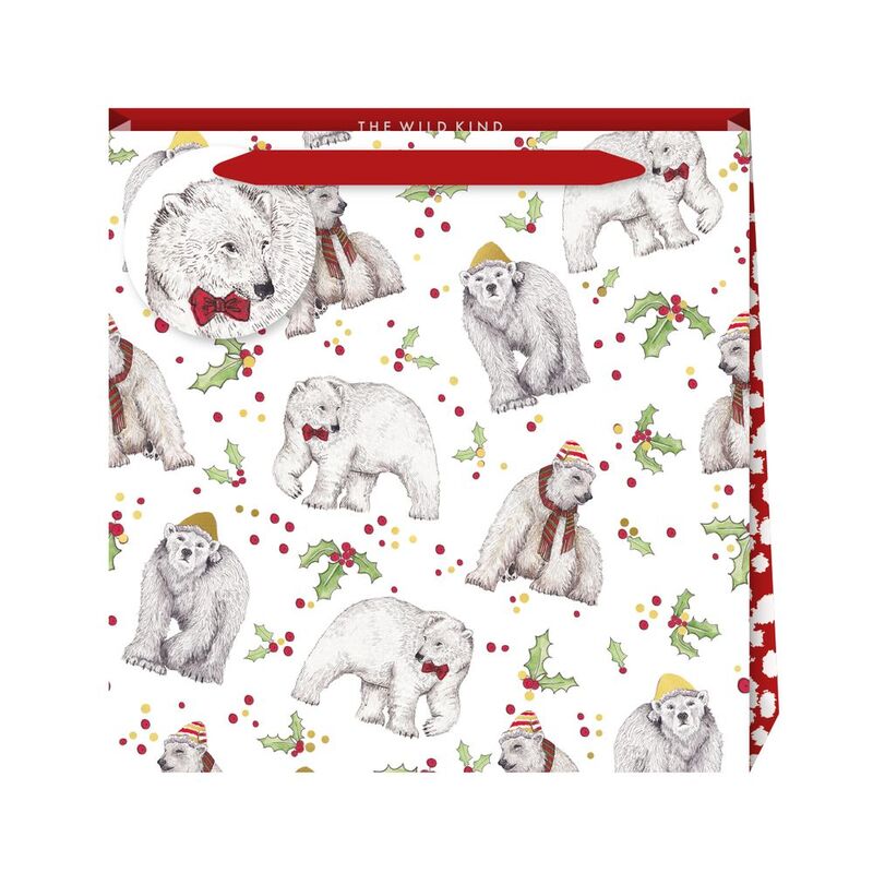 The Wild Kind London Polar Bear Medium Bag (22 x 22 x 8cm)