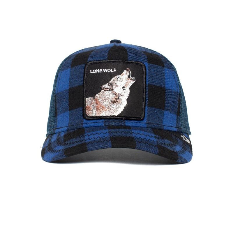 Goorin Bros Code Blue Plaid Unisex Trucker Cap - Blue