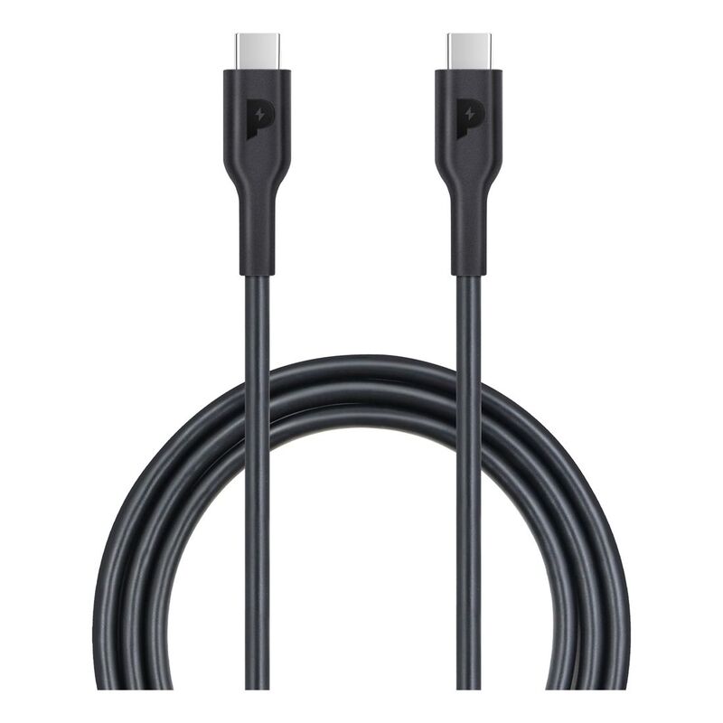 Powerology Type-C To Type-C Connector Cable PD 100W 1.2m - Black
