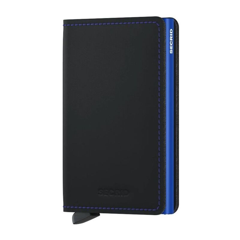 Secrid Slimwallet - Matte Leather - Black/Blue