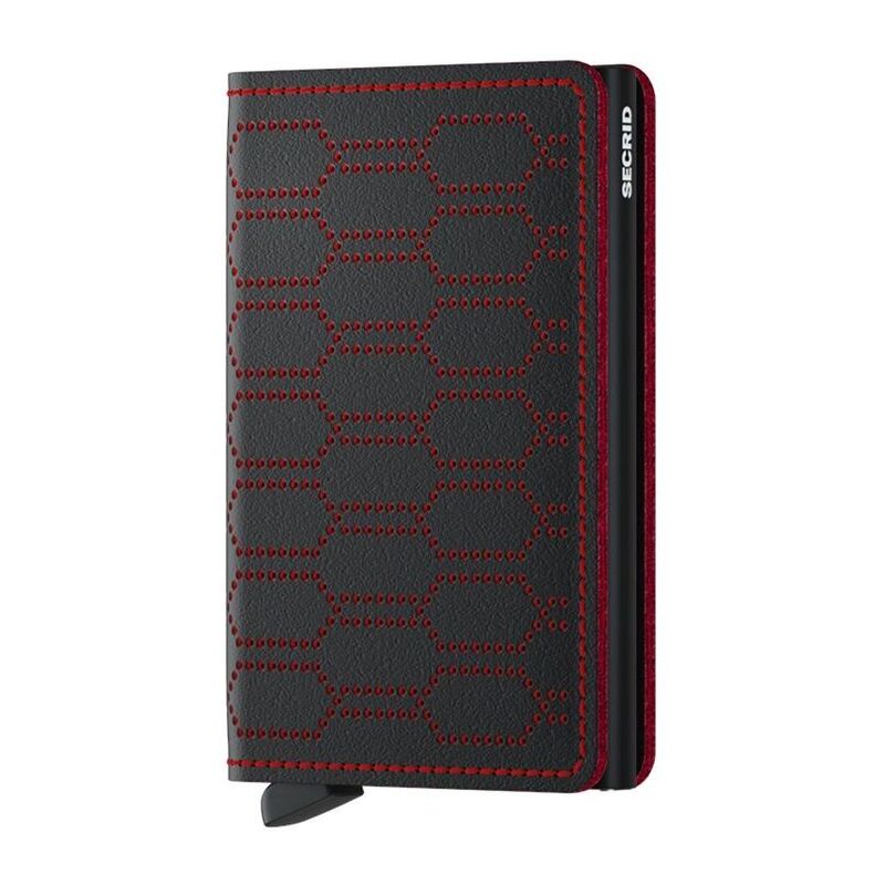 Secrid Slimwallet - Fuel Leather - Black/Red