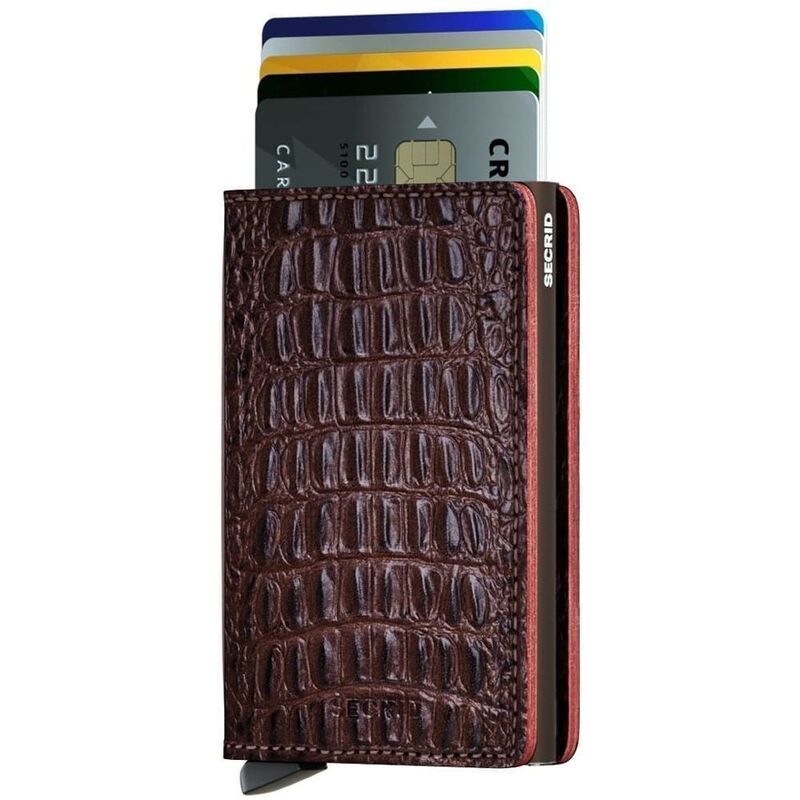 Secrid Slimwallet Leather Wallet - Nile - Brown