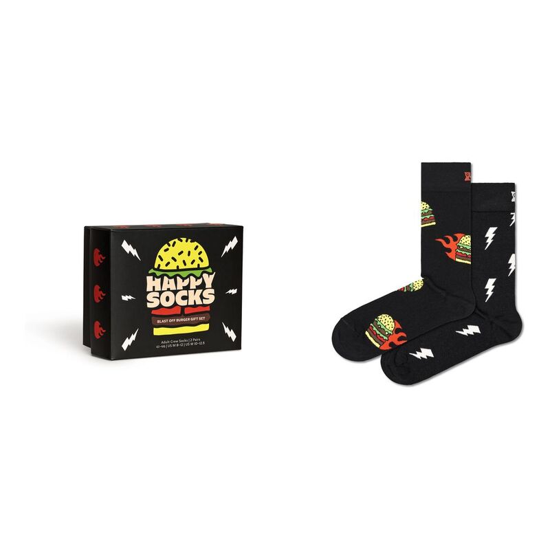 Happy Socks Blast Off Burger Socks Gift Set (Pack of 2)
