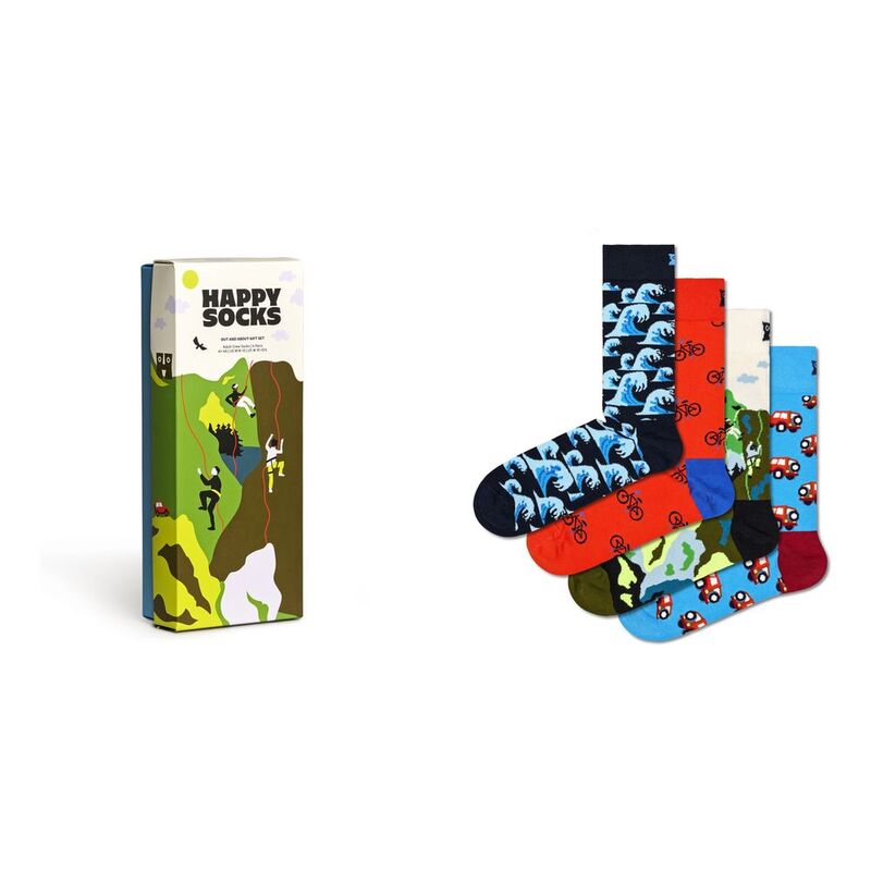 Happy Socks Out and About Socks Gift Set (Pack of 4) Happy Socks Out and About Socks Gift Set (Pack of 4)
