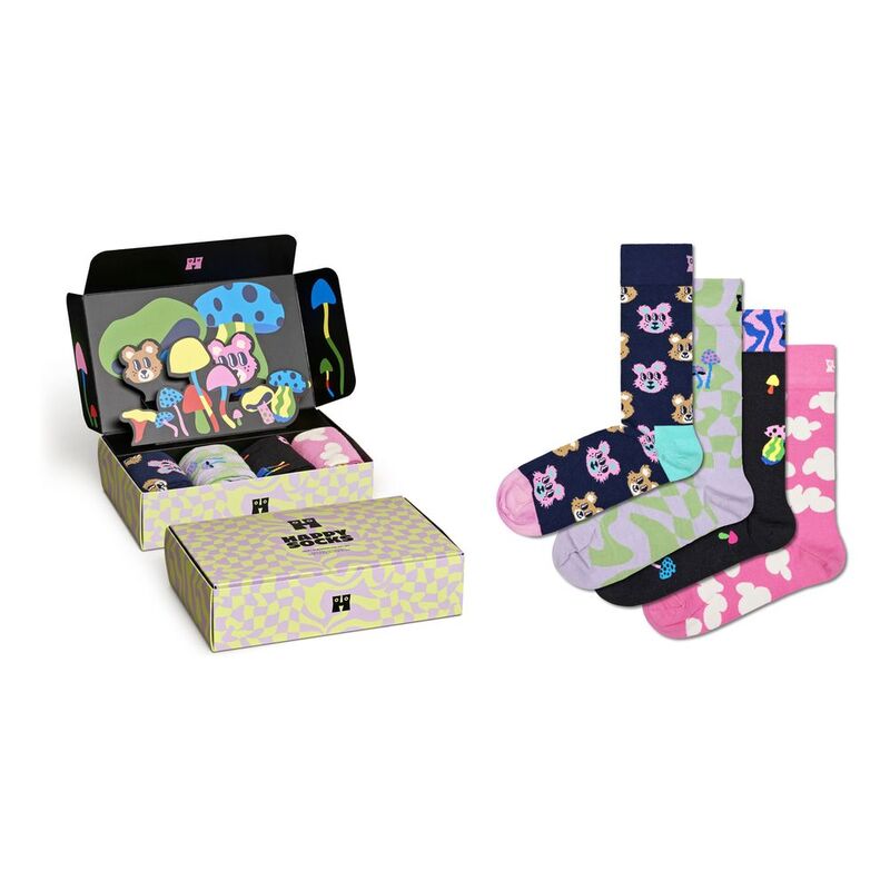 Happy Socks Happy In Wonderland Socks Gift Set (Pack of 4) Happy Socks Happy In Wonderland Socks Gift Set (Pack of 4)