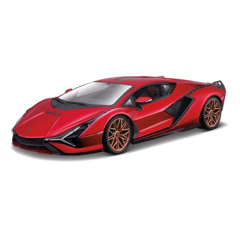 Bburago 18-21099 Collezione A Lamborghini Sian FKP 37 1.24 Scale Die-Cast Model Car - Red (Without Stand)