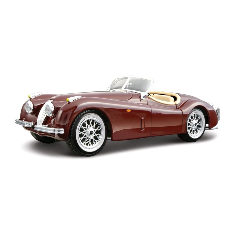 Bburago 18-22018 Collezione B Jaguar XK 120 Roadster 1951 1.24 Scale Die-Cast Model Car - Red (Without Stand) Bburago 18-22018 Collezione B Jaguar XK 120 Roadster 1951 1.24 Scale Die-Cast Model Car - Red (Without Stand)