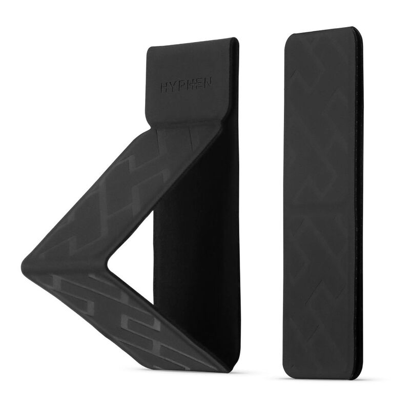 HYPHEN Smartphone Case Grip Holder and Stand - Black - Fits up to 6.7-Inch