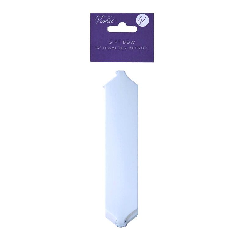 Design By Violet 6-Inch Gift Pull Bow - White Design By Violet 6-Inch Gift Pull Bow - White