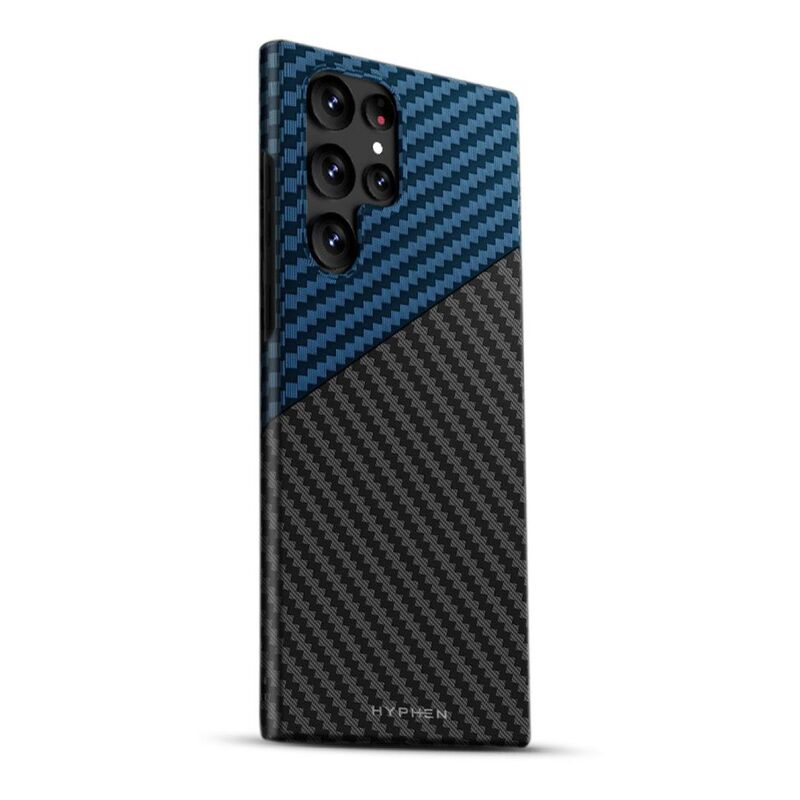 HYPHEN Dual Color Carbon Fiber Case For Samsung Galaxy S23 Ultra - Black/Blue HYPHEN Dual Color Carbon Fiber Case For Samsung Galaxy S23 Ultra - Black/Blue