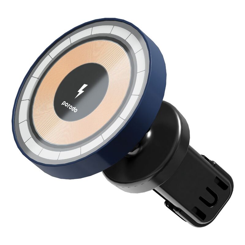 Porodo Lucid MagSafe Car Mount Car Charger with Type-C Cable - Black