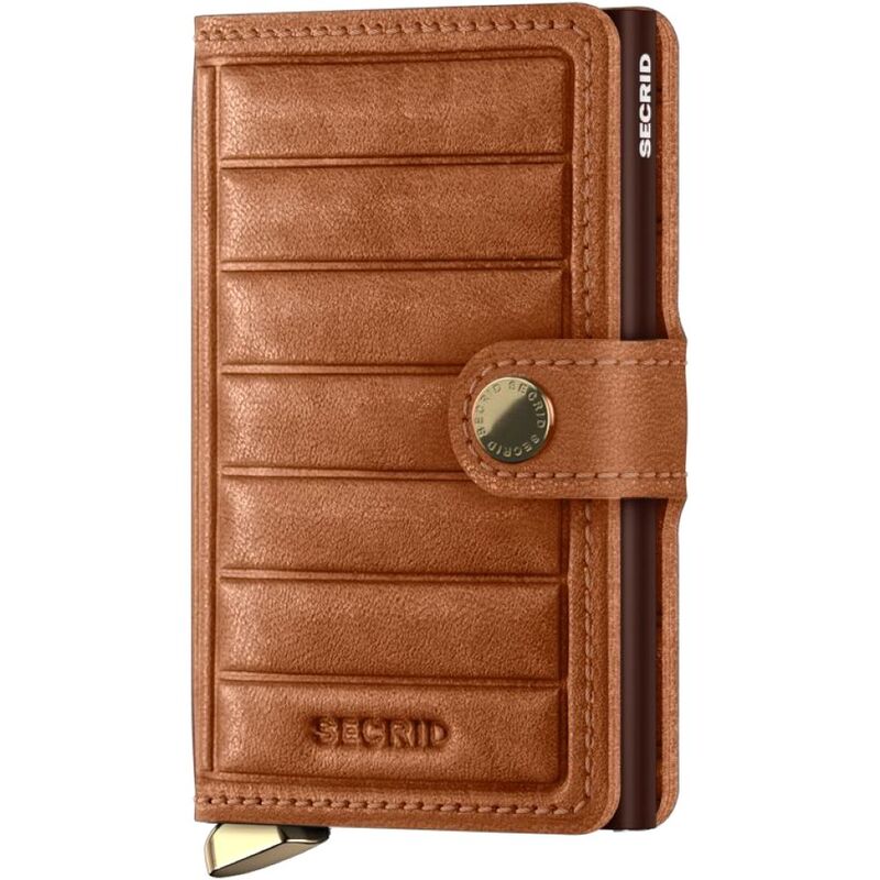 Secrid Miniwallet - Emboss Leather (Lines) - Cognac Secrid Miniwallet - Emboss Leather (Lines) - Cognac