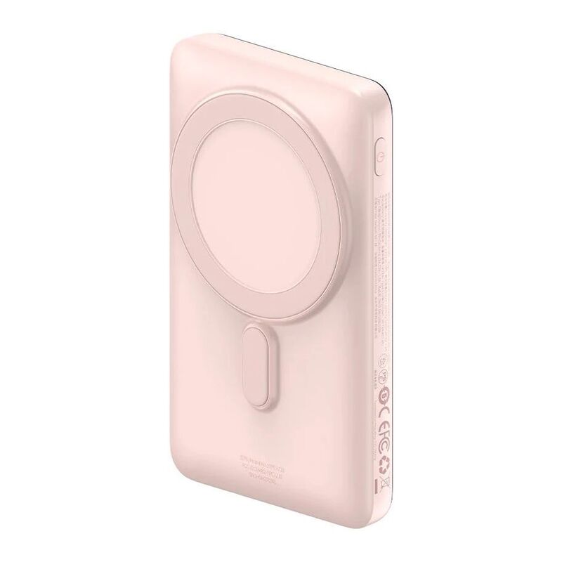 Baseus Magnetic Bracket Wireless Fast Charge Power Bank 10000mAh 20W - Pink