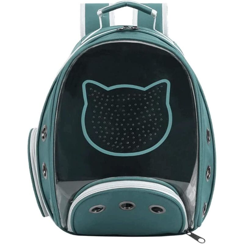 Nutrapet Petstranaut Backpack Bobble Cat Face Green Nutrapet Petstranaut Backpack Bobble Cat Face Green