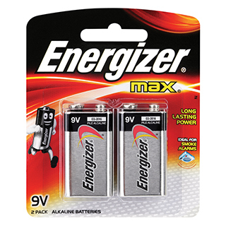 Energizer Alkaline Max 9V (Pack of 2)