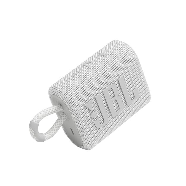 JBL Go 3 White Portable Waterproof Wireless Speaker