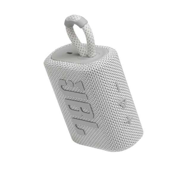 JBL Go 3 White Portable Waterproof Wireless Speaker