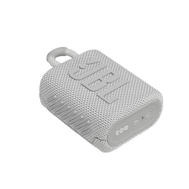 JBL Go 3 White Portable Waterproof Wireless Speaker