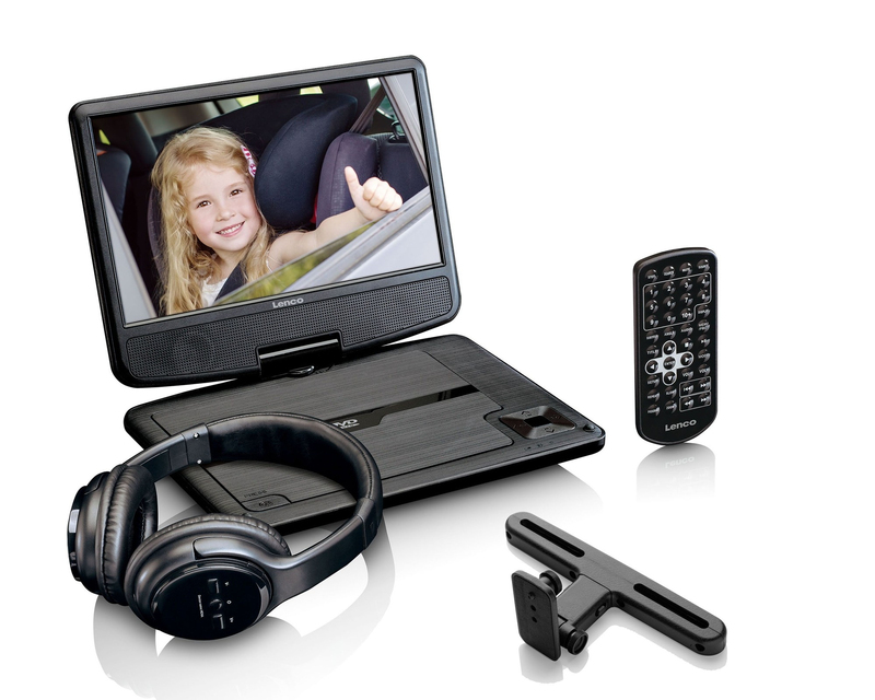 Lenco DVP-947 Portable Bluetooth DVD Player 9 Inch Screen with Headphones