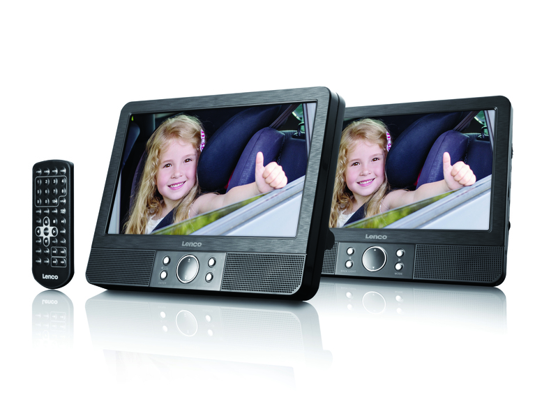 Lenco MES-405 Portable DVD Player 9 Inch Screen DVD & USB (Set of 2)