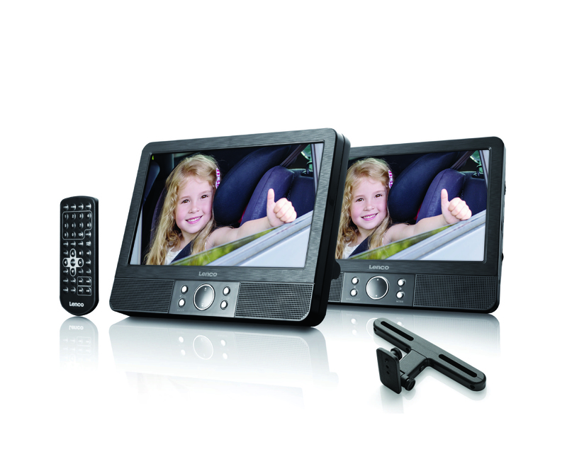 Lenco MES-405 Portable DVD Player 9 Inch Screen DVD & USB (Set of 2)