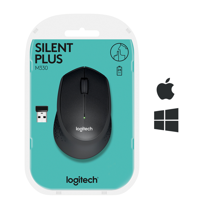 Logitech 910-004909 M330 SILENT PLUS Wireless Gaming Mouse Black