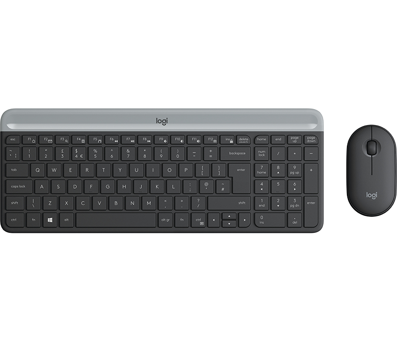 Logitech 920-009204 MK470 Slim Wireless Keyboard/Mouse Combo - Graphite (US English)