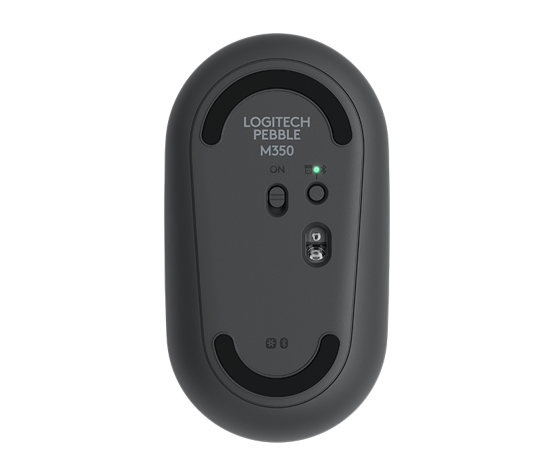 Logitech 910-005718 Pebble Wireless Mouse Graphite with Bluetooth or 2.4 GHz Receiver Silent/Slim/Quiet Click for Laptop/iPad/PC and Mac