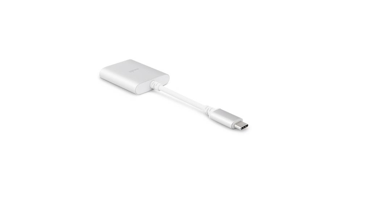 Moshi USB-C To 3.5mm Stereo Jack Adapter with Charging Port Silver