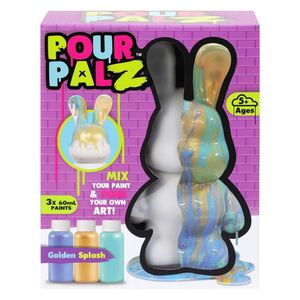 Pour Palz DIY Paint Bunny - Teal Treasure (Assorted - Includes 1) Pour Palz DIY Paint Bunny - Teal Treasure (Assorted - Includes 1)
