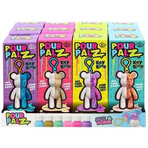 Pour Palz Paint Mini Bear W2 Keychain - (Assorted - Includes 1) Pour Palz Paint Mini Bear W2 Keychain - (Assorted - Includes 1)