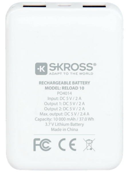 Skross Reload 10 10000mAh Power Bank White