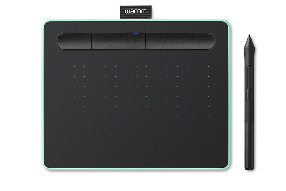 Wacom Intuos S Pistachio Bluetooth Creative Pen Tablet - CTL-4100WLE-N